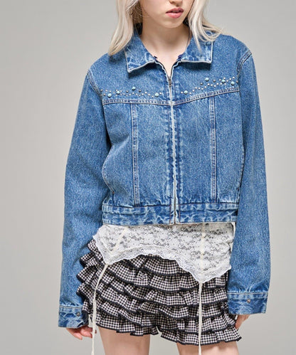 【26AW LOOK掲載品番】羊羔毛牛仔夾克
