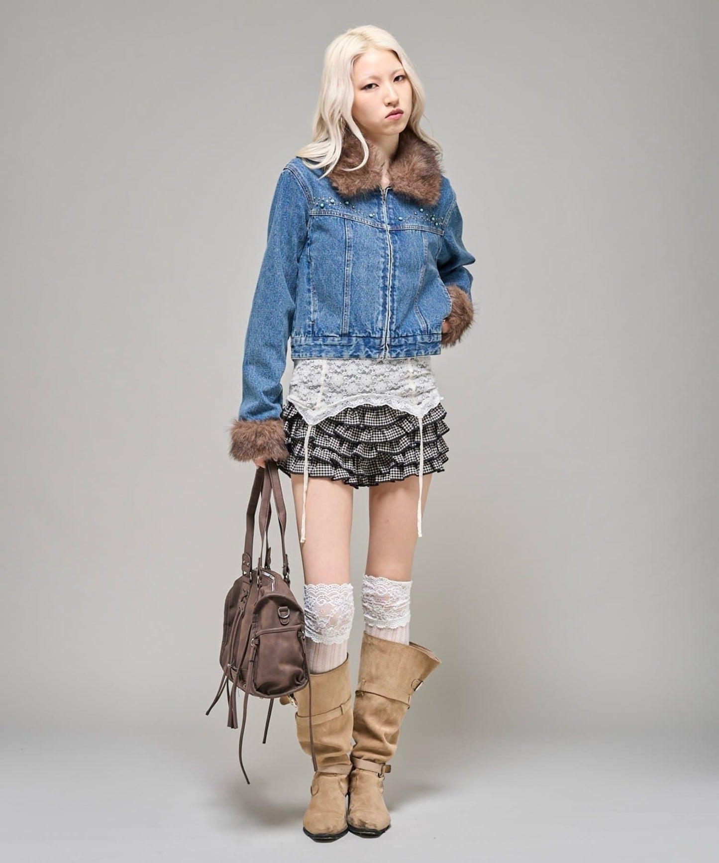 【26AW LOOK掲載品番】羊羔毛牛仔夾克