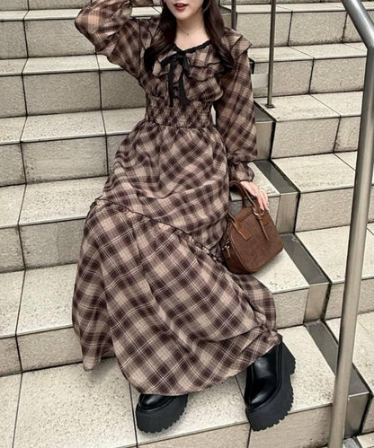 フリル衿連衣裙