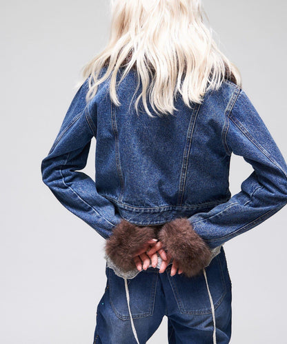 【26AW LOOK掲載品番】羊羔毛牛仔夾克
