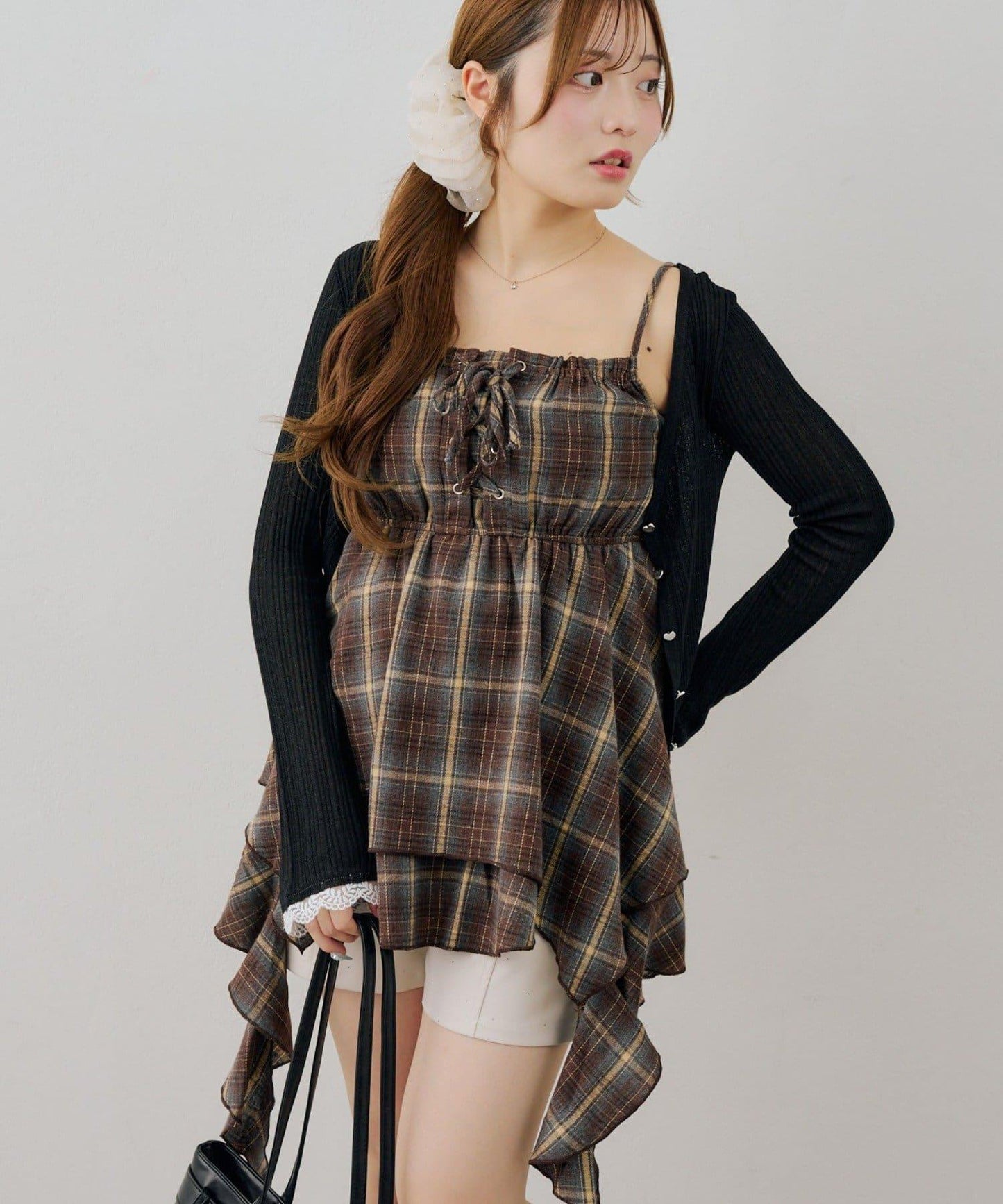 【OUTLET限定】レースアップキャミチュニック