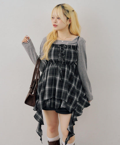 【OUTLET限定】レースアップキャミチュニック
