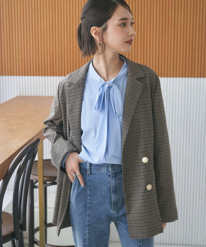 女士領結襯衫