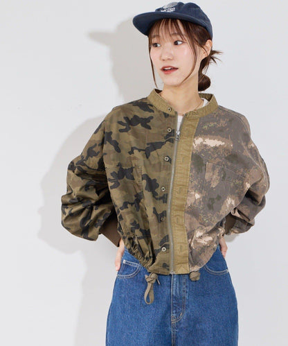 【etsinta】リメイクZIP柄シャツジャケット