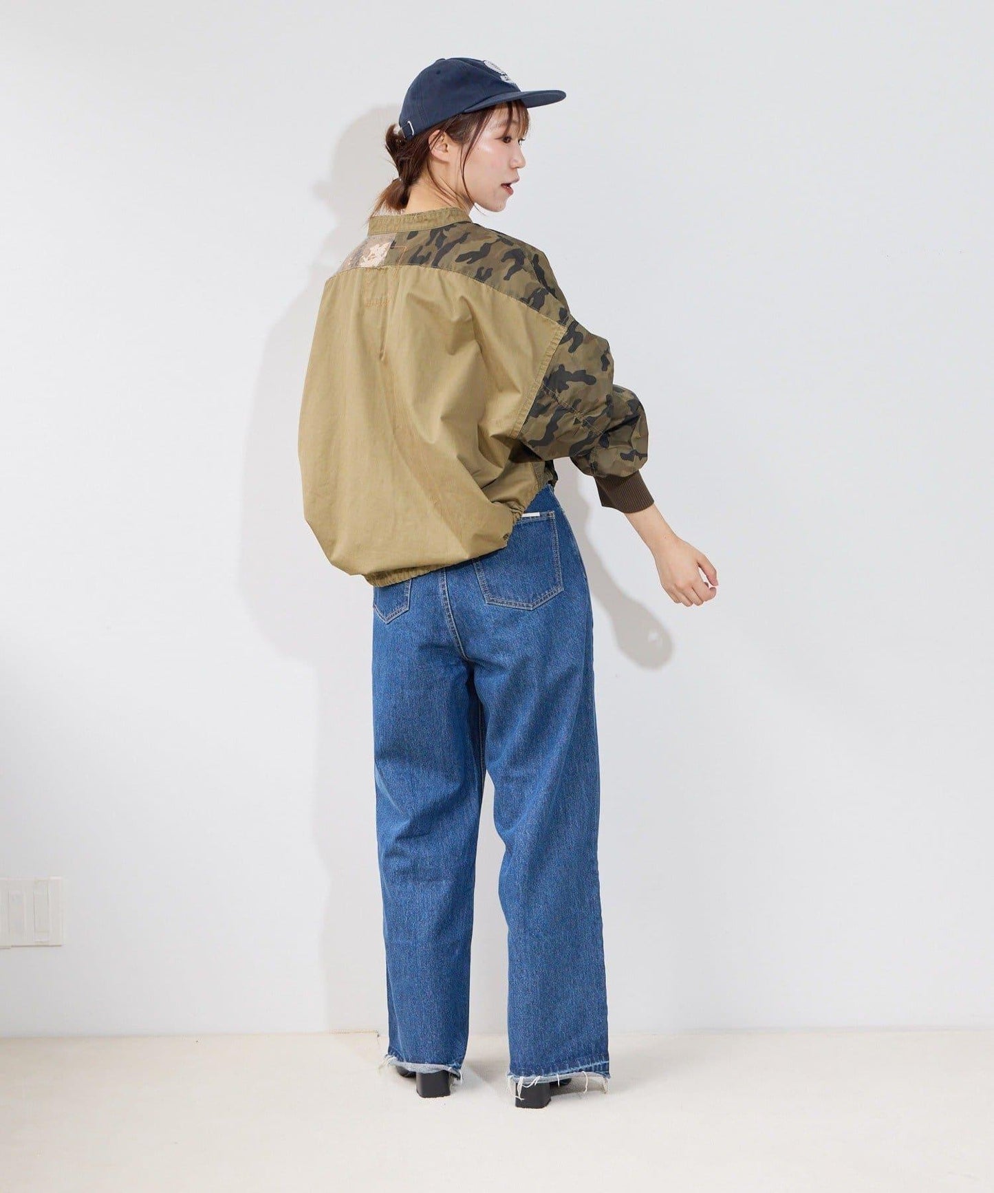 【etsinta】リメイクZIP柄シャツジャケット