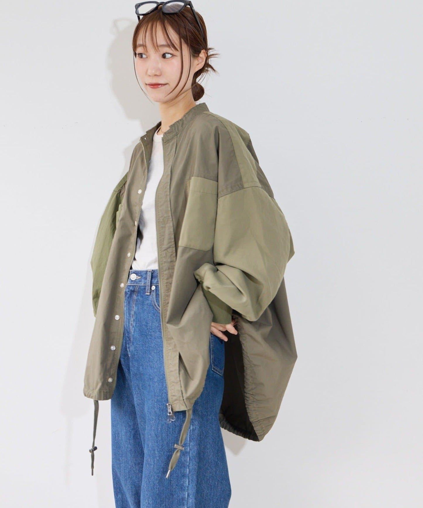 【etsinta】リメイクZIPオーバーシャツジャケット