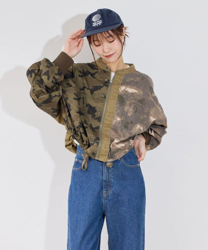 【etsinta】リメイクZIP柄シャツジャケット