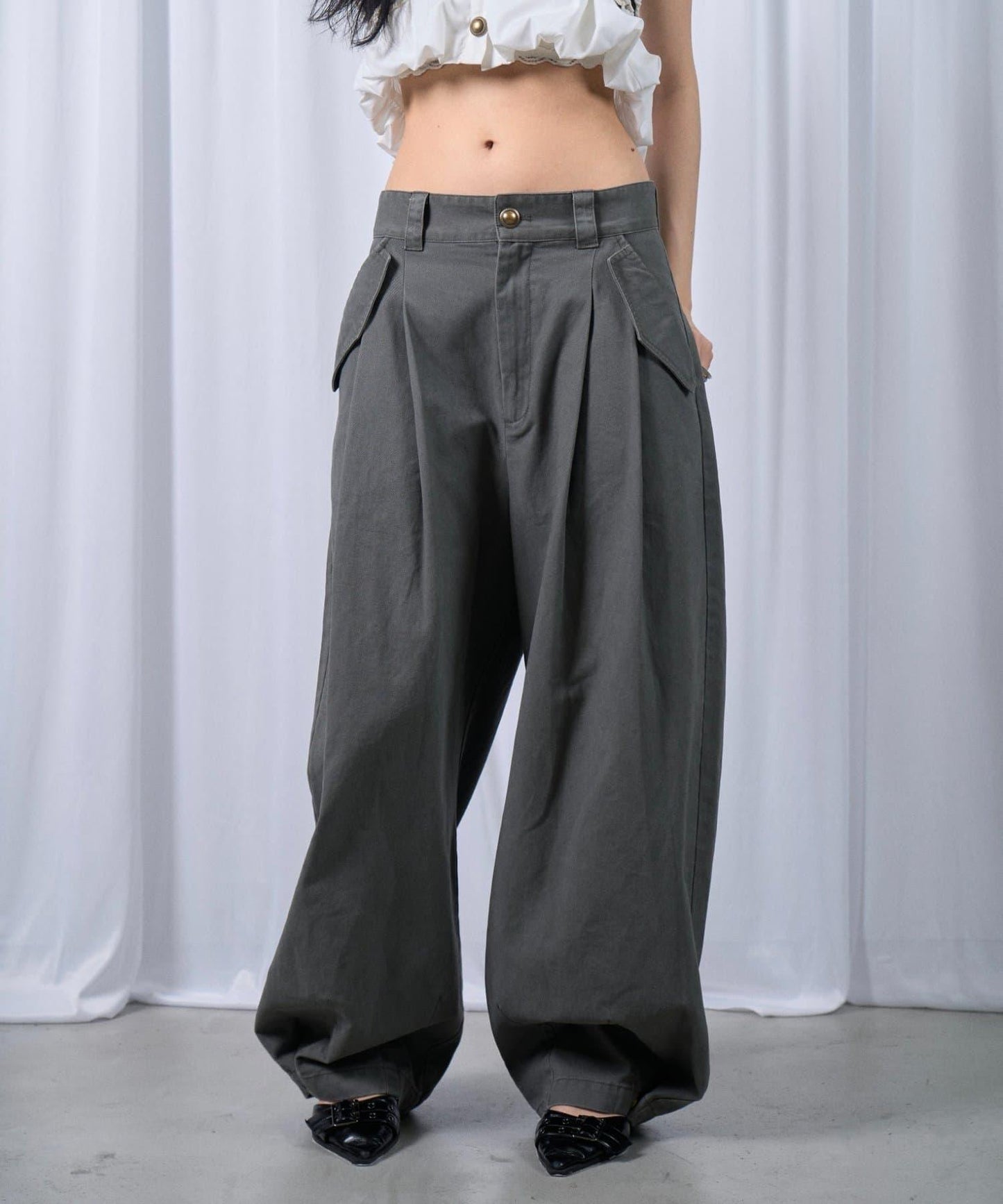【SixM】BALLOON TWILL PT
