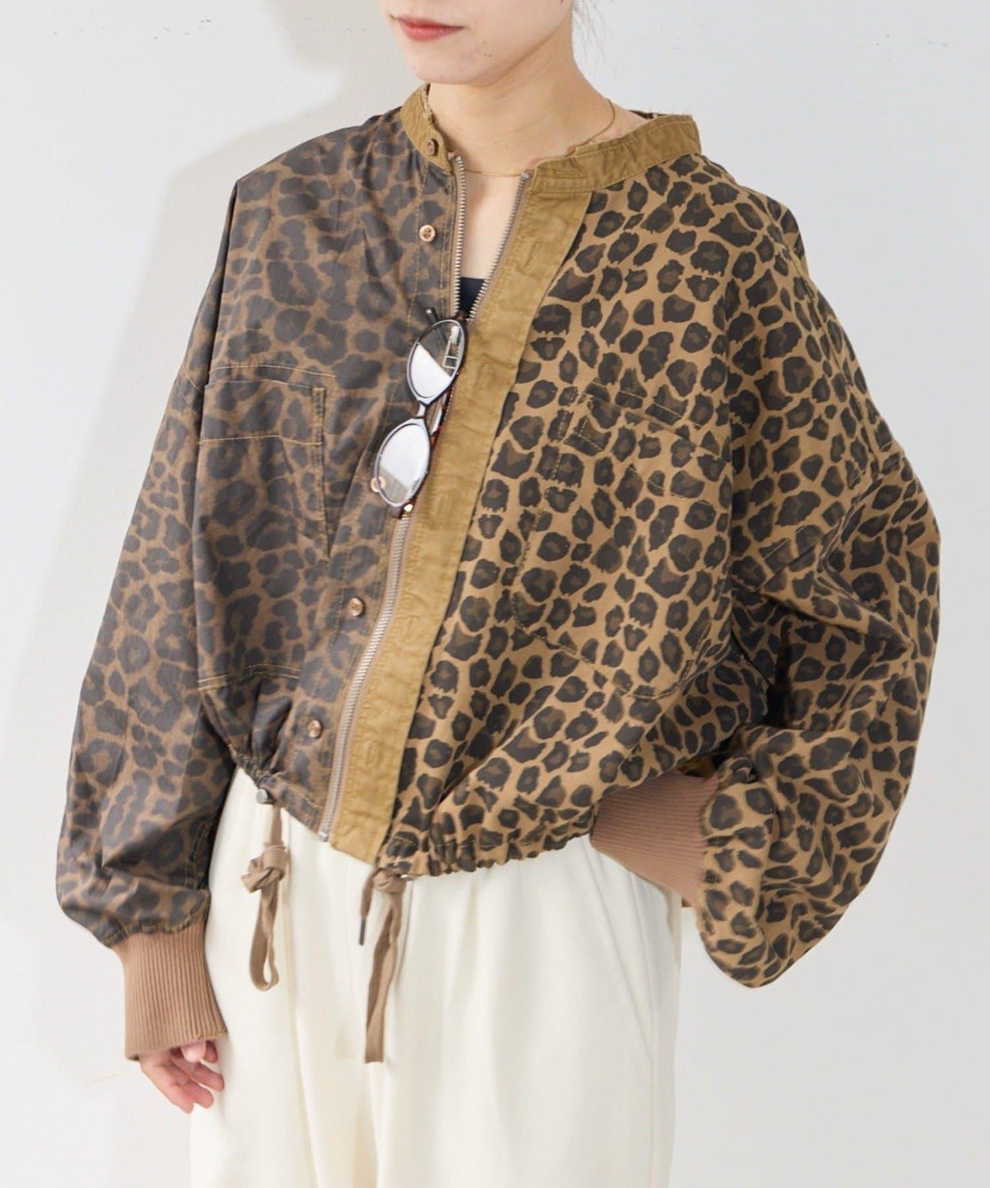 【etsinta】リメイクZIP柄シャツジャケット