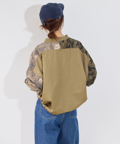 【etsinta】リメイクZIP柄シャツジャケット