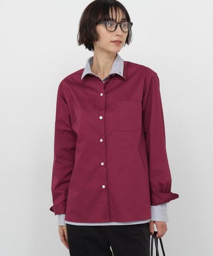 《ニューベーシック / 4カラー展開 / Good Price / 洗える》ポプリンレギュラーカラーシャツ
