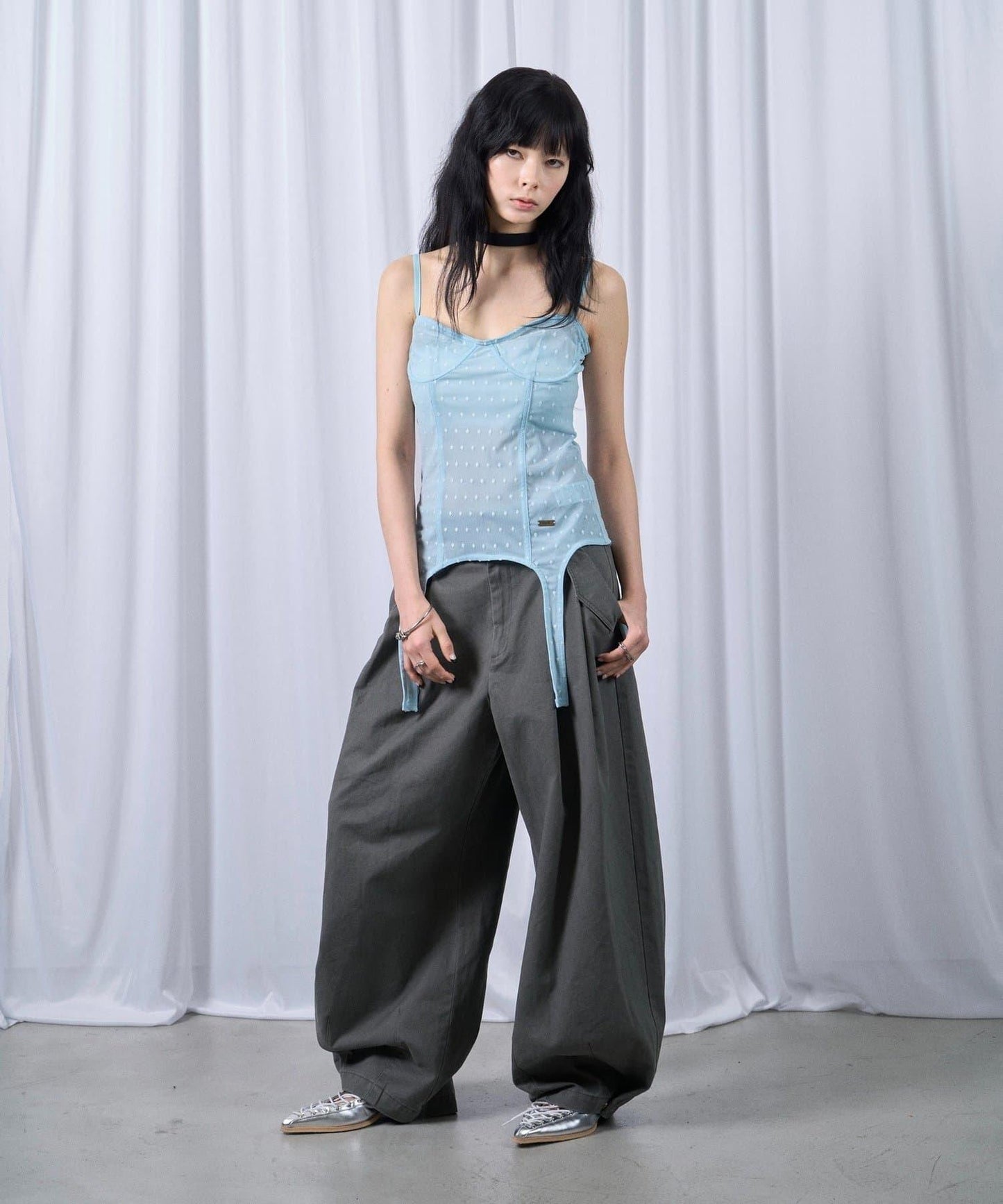 【SixM】BALLOON TWILL PT