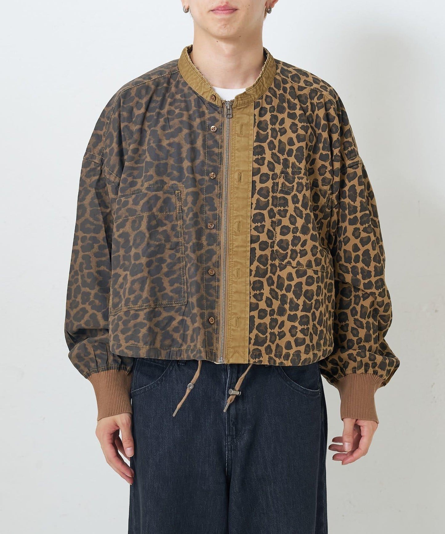 【etsinta】リメイクZIP柄シャツジャケット