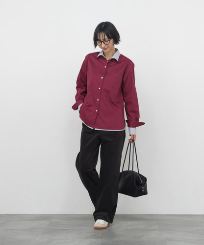 《ニューベーシック / 4カラー展開 / Good Price / 洗える》ポプリンレギュラーカラーシャツ