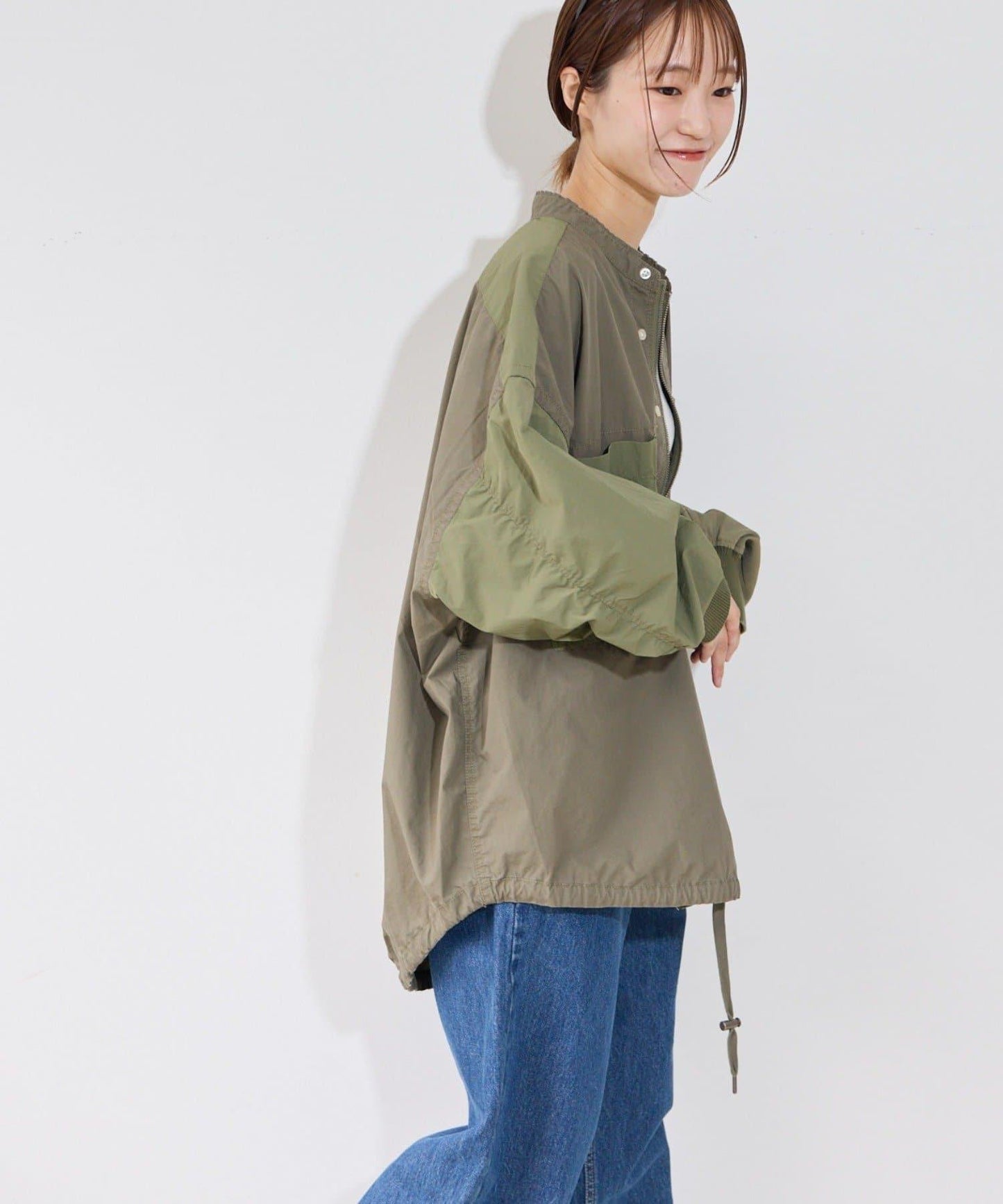 【etsinta】リメイクZIPオーバーシャツジャケット