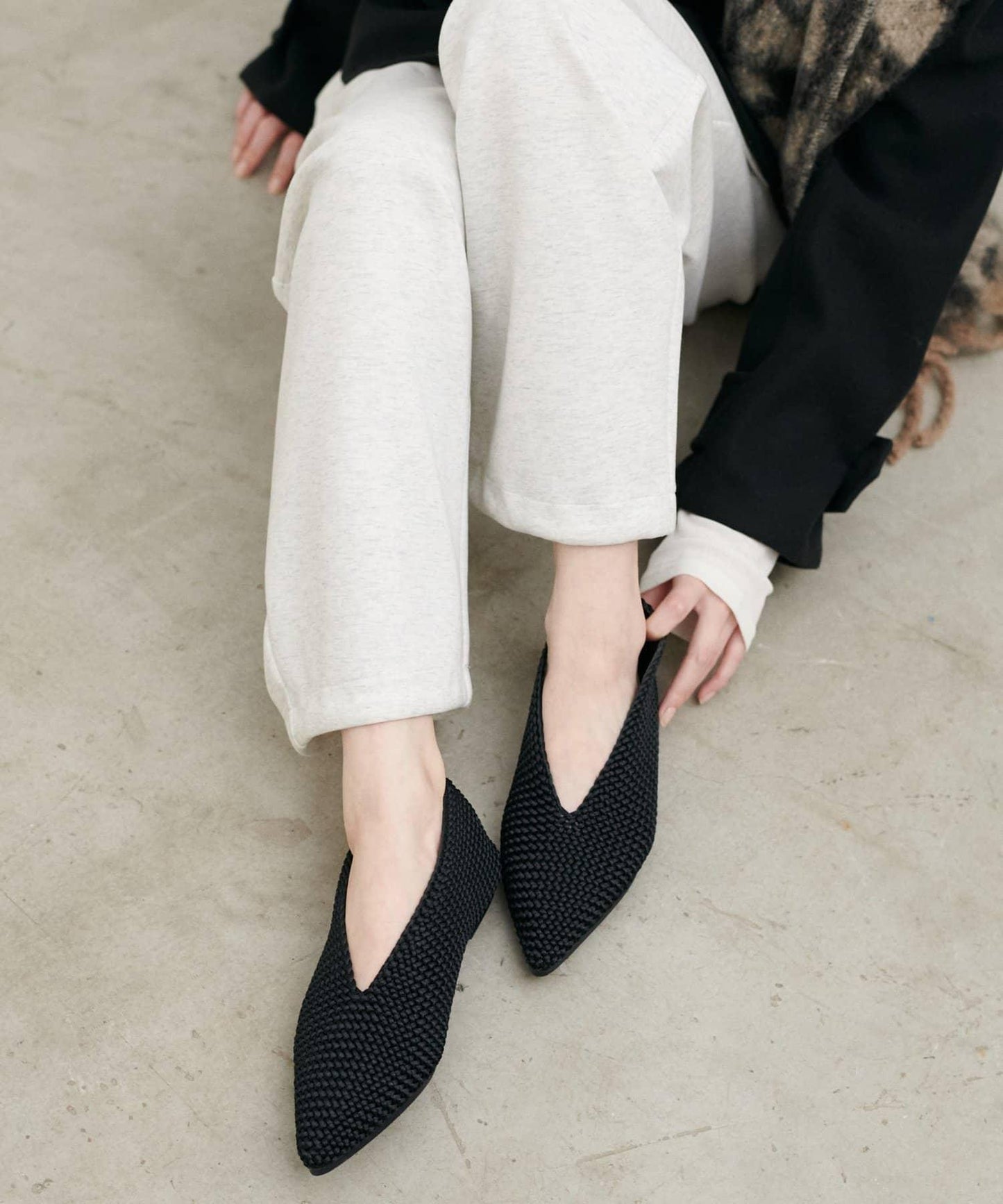 ニットメッシュパンプス