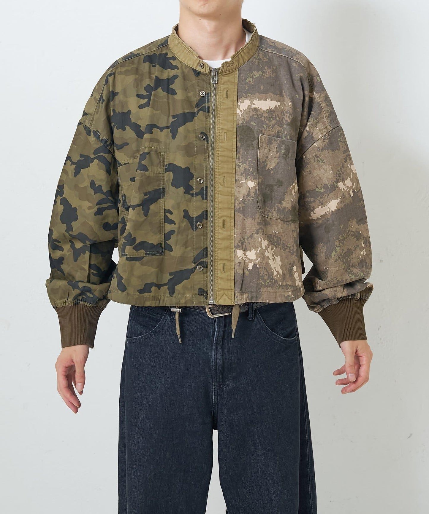 【etsinta】リメイクZIP柄シャツジャケット