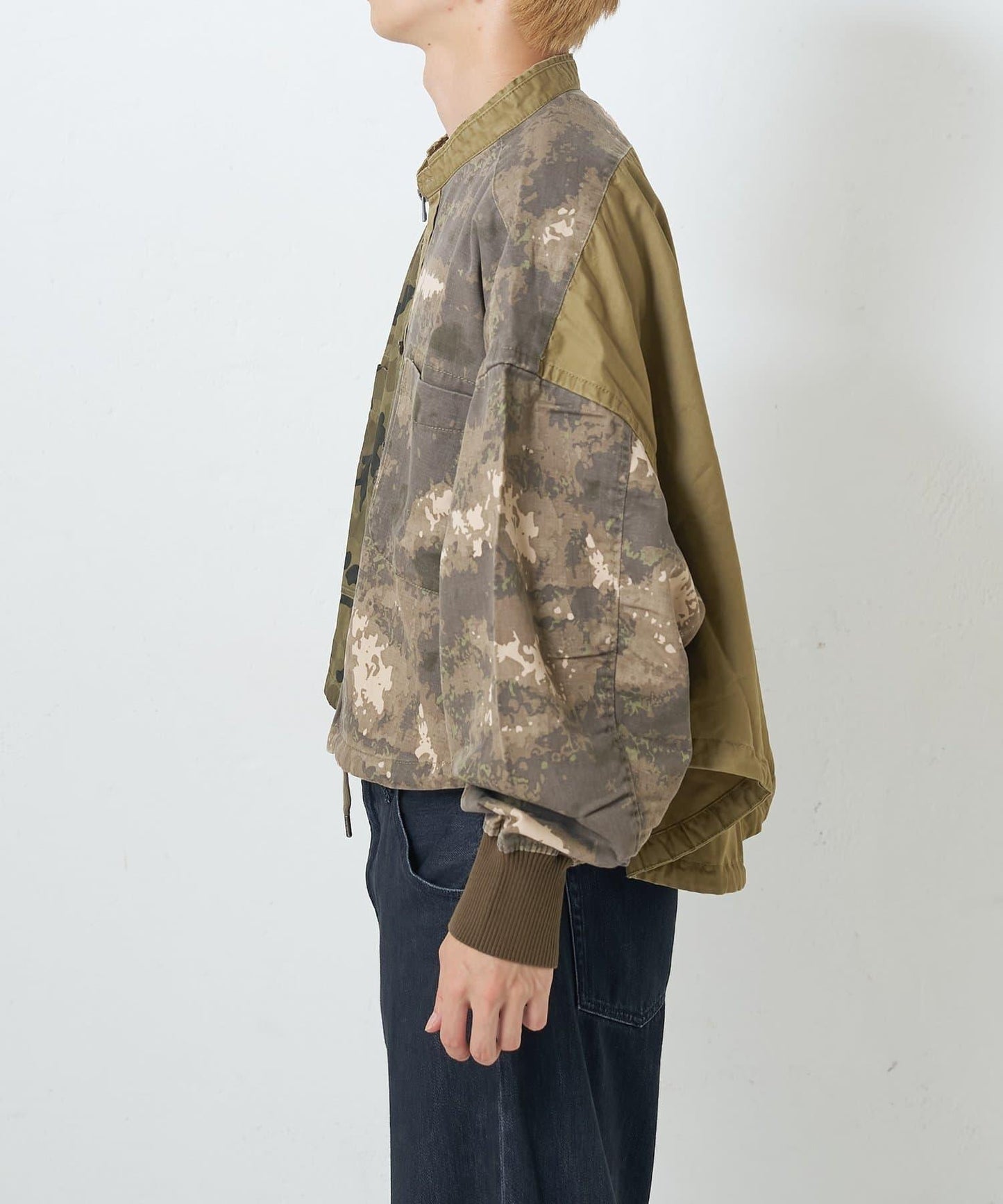 【etsinta】リメイクZIP柄シャツジャケット