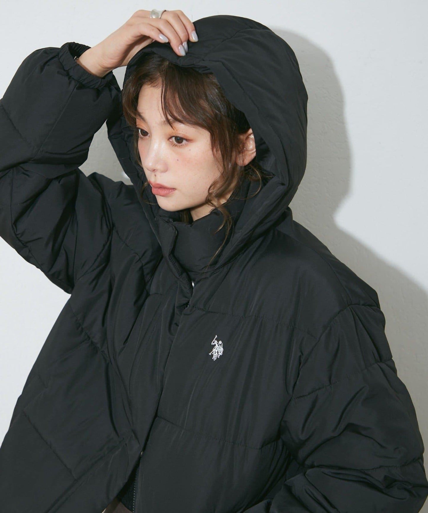 【U.S. POLO ASSN.】【M/Lサイズ】フード中綿ブルゾン