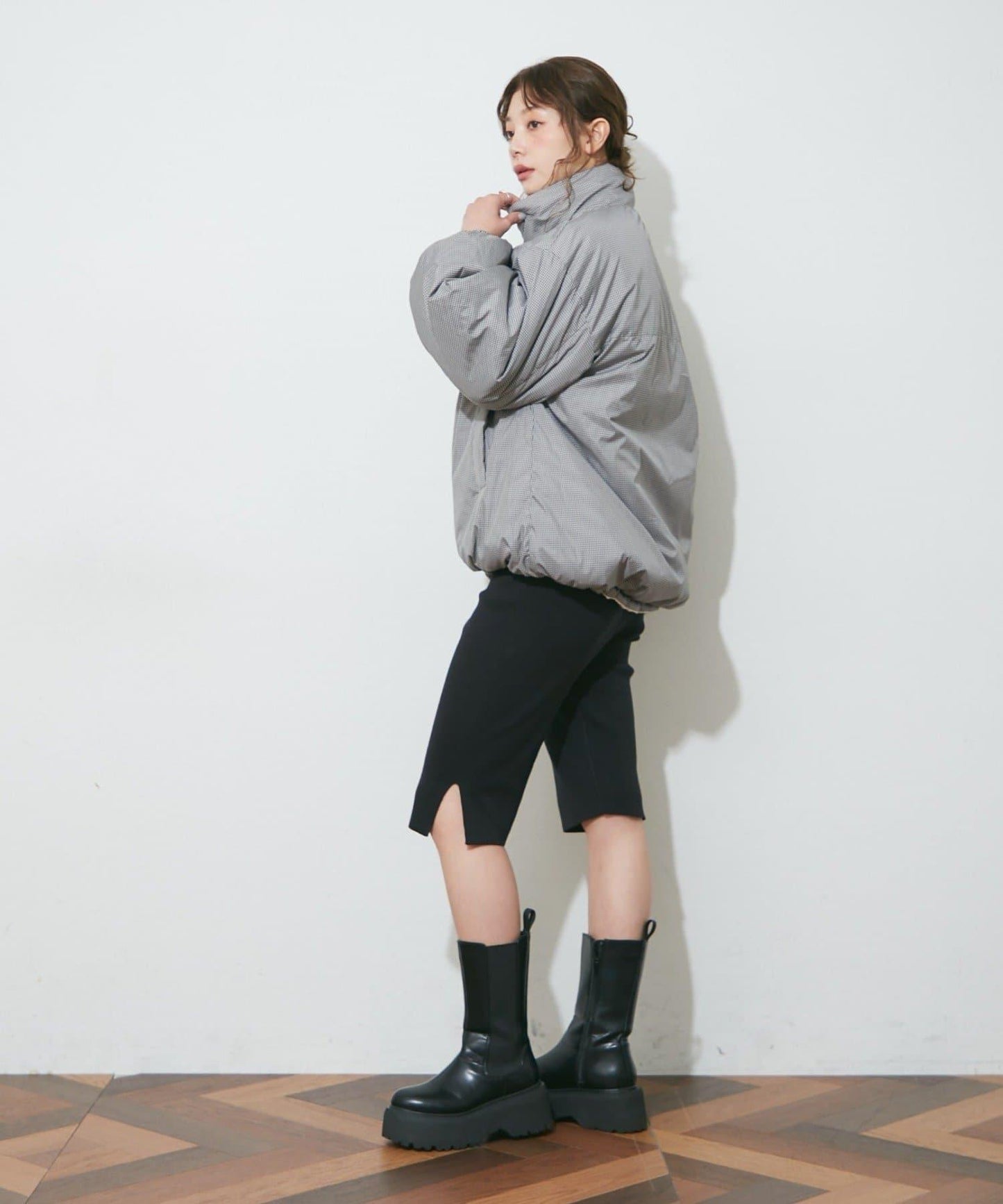 【US. POLO ASSN.】【M/Lサイズ】リバーシブル中綿ブルゾン