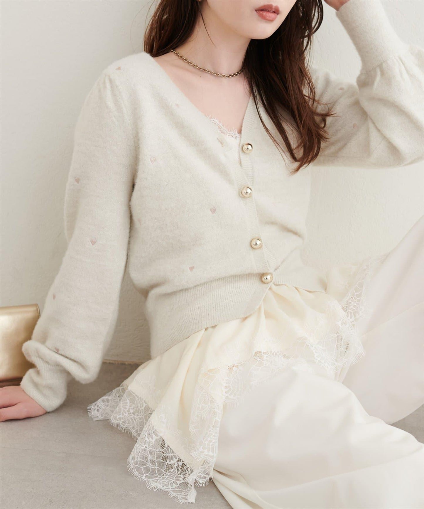 natural couture 隨機下襬緞面蕾絲吊帶衫 女士 滌綸