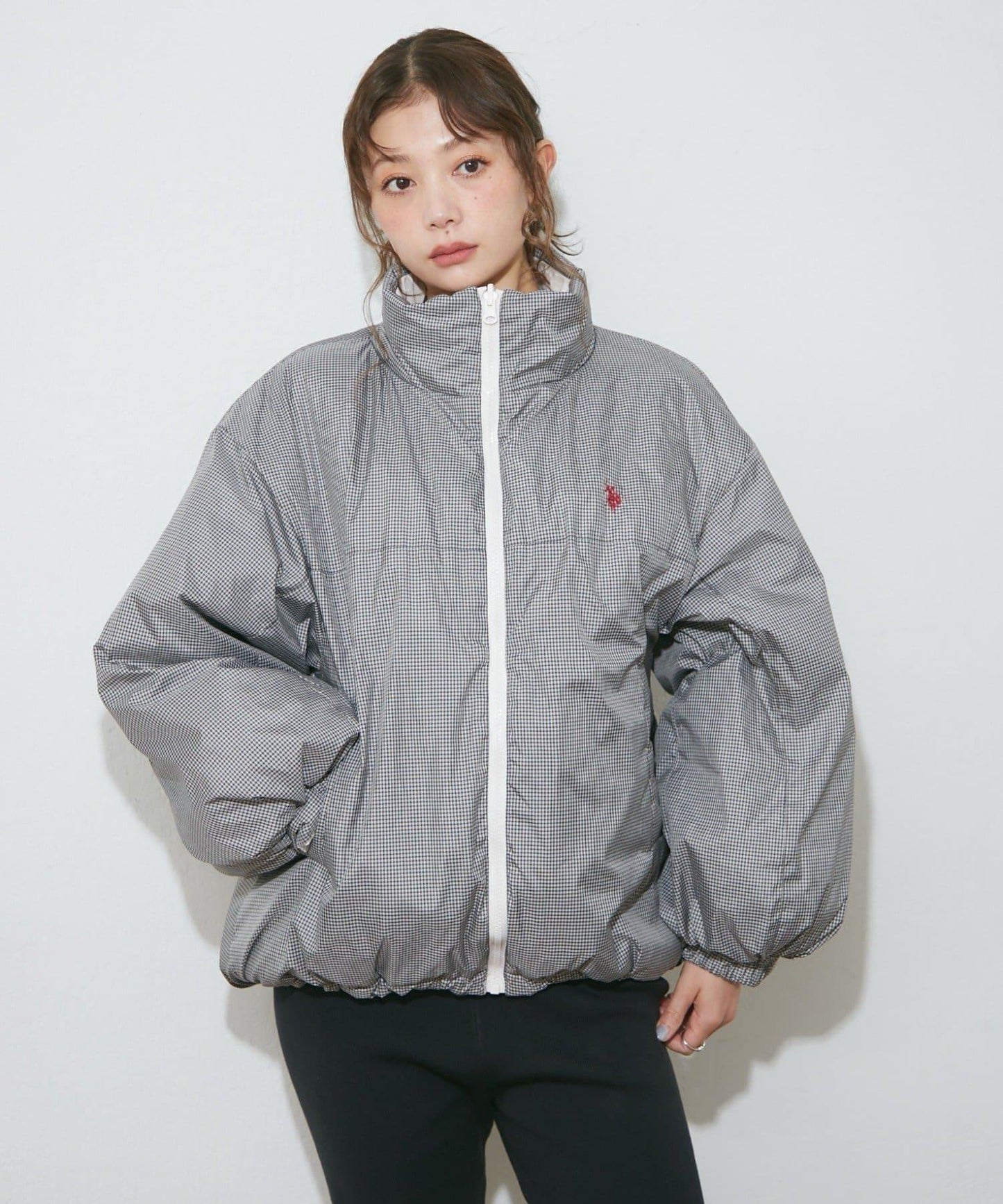 【US. POLO ASSN.】【M/Lサイズ】リバーシブル中綿ブルゾン