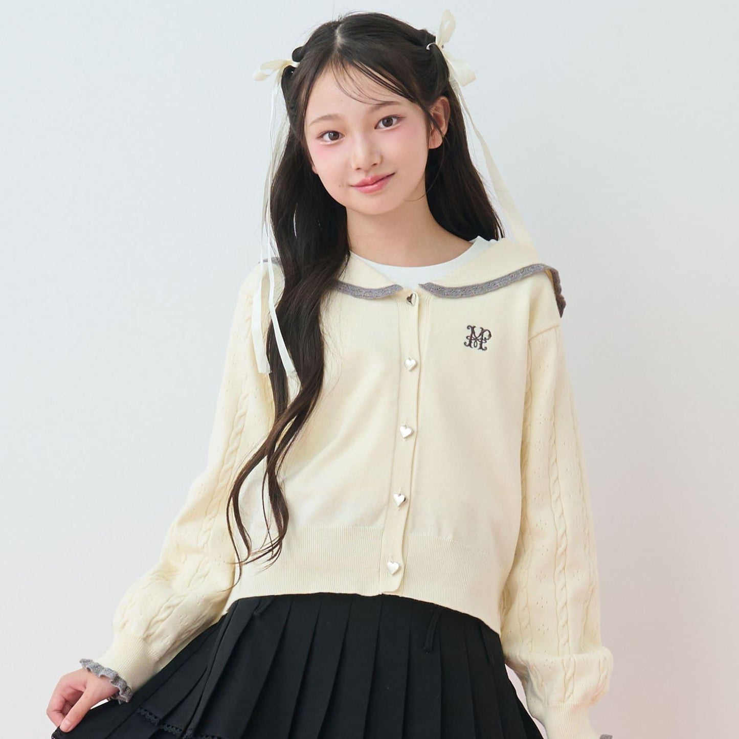 セーラーカーディガン×Tシャツセット