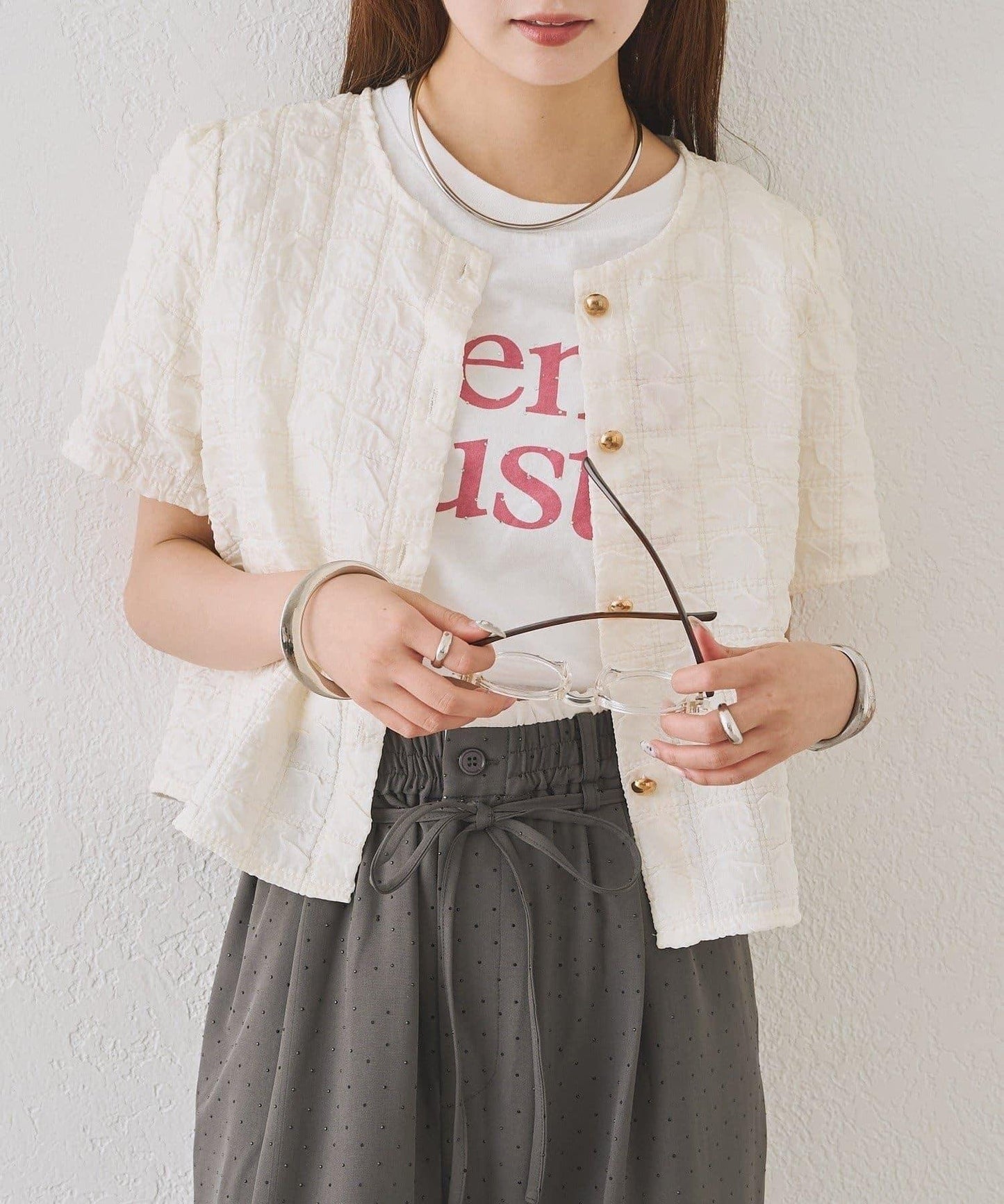 26AW金ボタンカーディガン