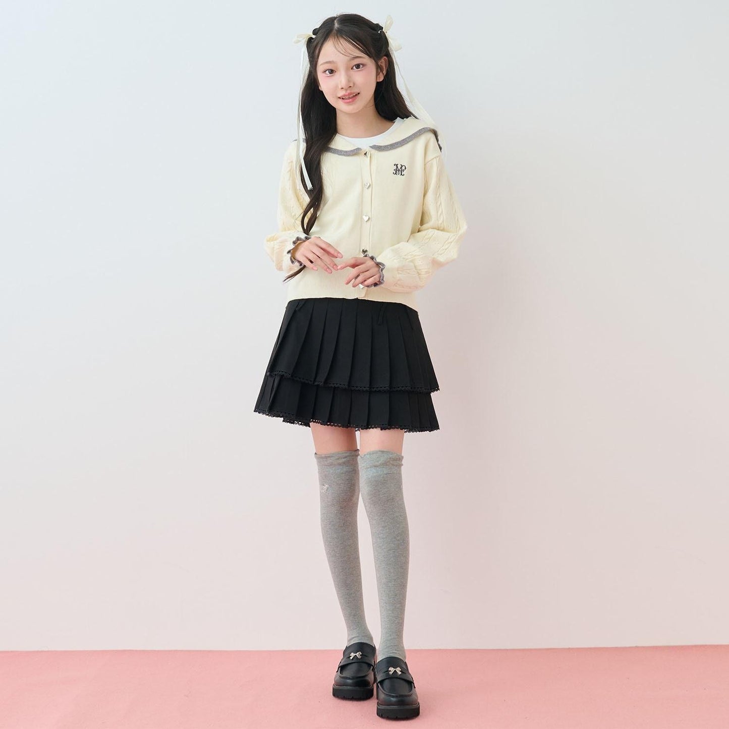 セーラーカーディガン×Tシャツセット