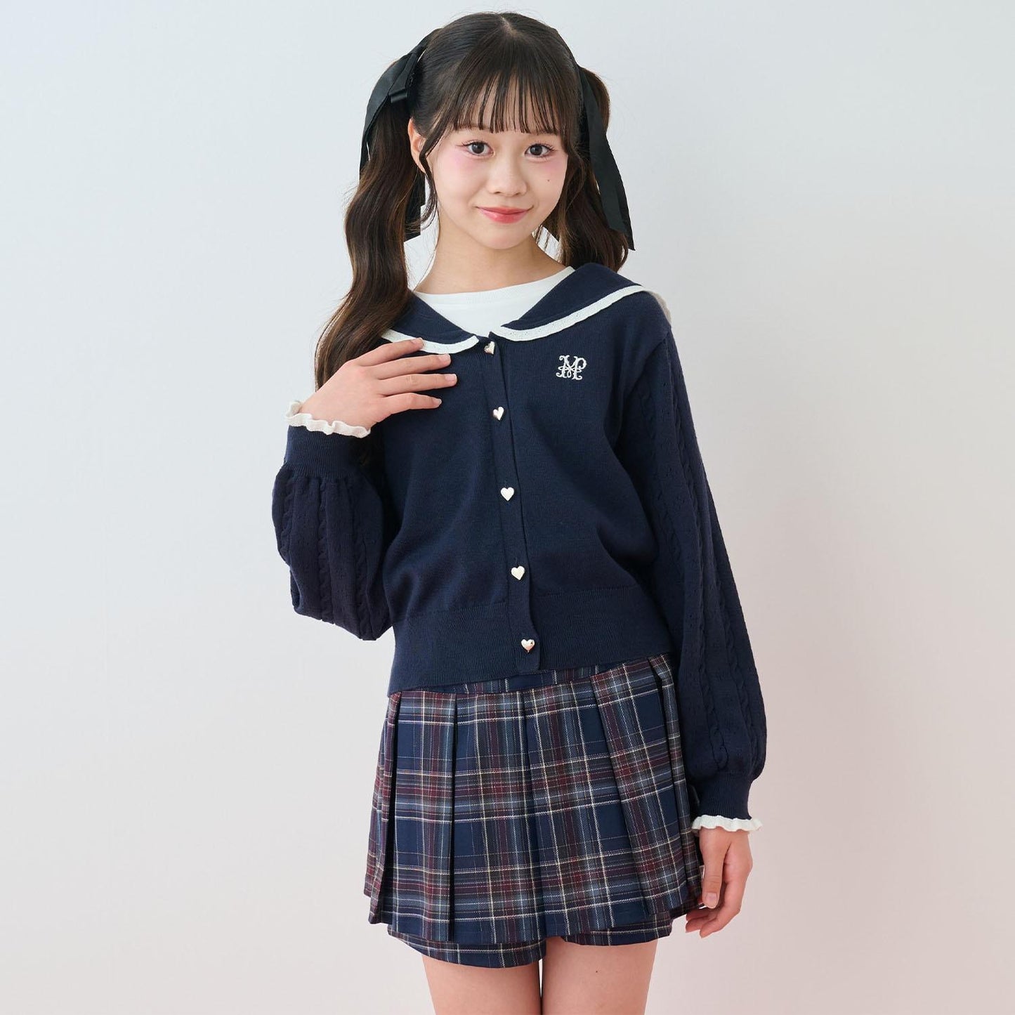 セーラーカーディガン×Tシャツセット