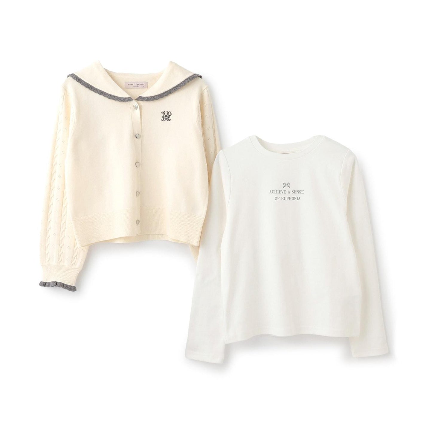 セーラーカーディガン×Tシャツセット