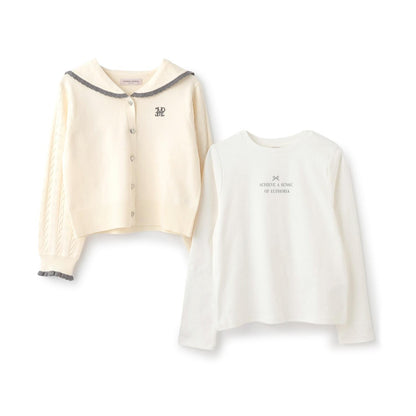 セーラーカーディガン×Tシャツセット