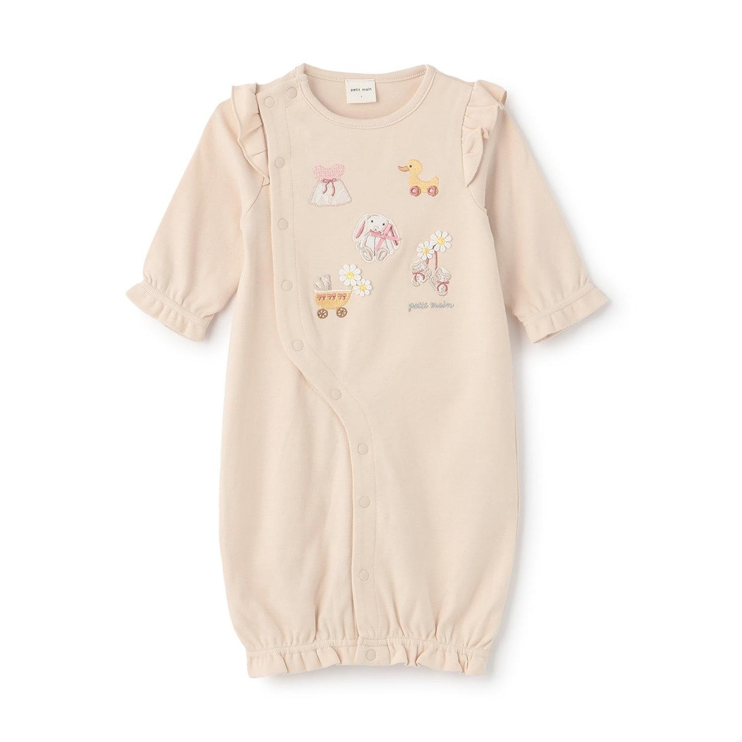 【オーガニック】アップリケ2WAYオール
