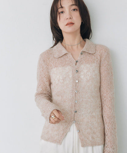 メッシュパターンポロニット