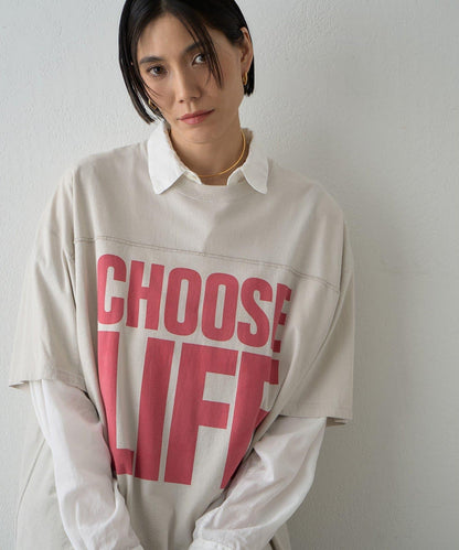 【KATHARINE HAMNETT】スローガンフットボールTシャツ