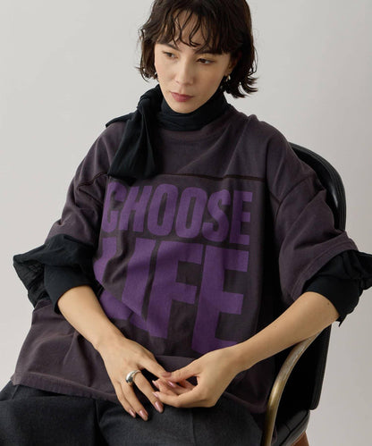 【KATHARINE HAMNETT】スローガンフットボールTシャツ