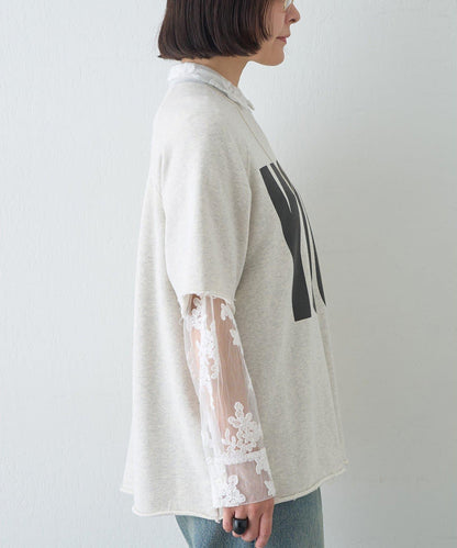 【KATHARINE HAMNETT】スローガンハーフスリーブスウェット