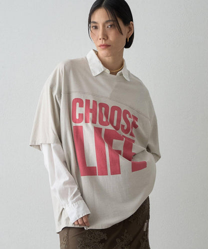 【KATHARINE HAMNETT】スローガンフットボールTシャツ