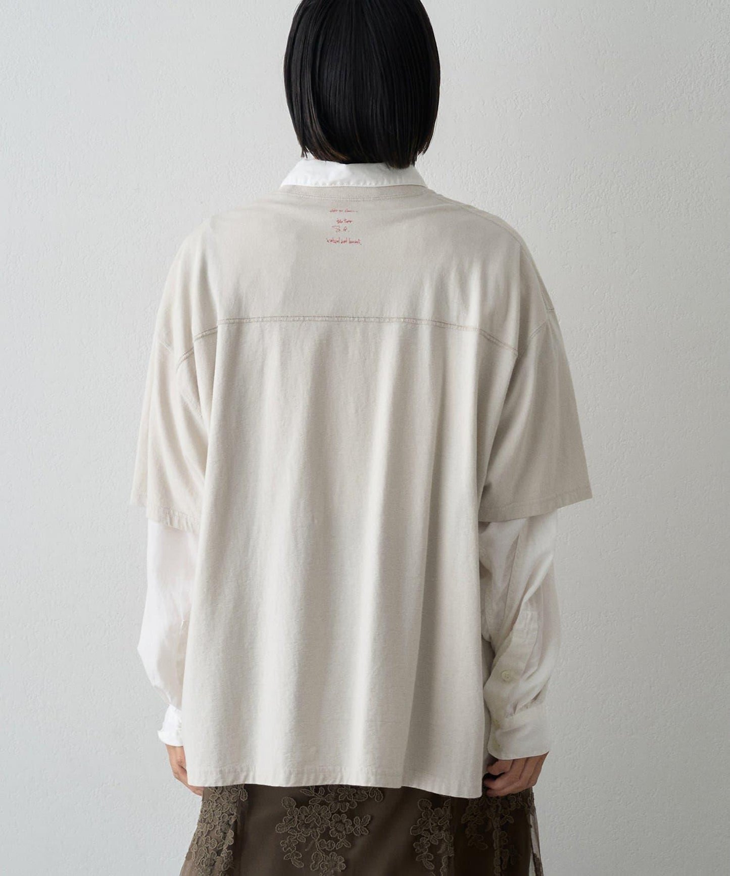 【KATHARINE HAMNETT】スローガンフットボールTシャツ