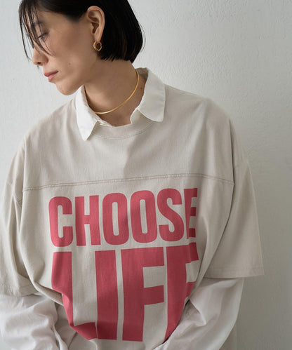 【KATHARINE HAMNETT】スローガンフットボールTシャツ