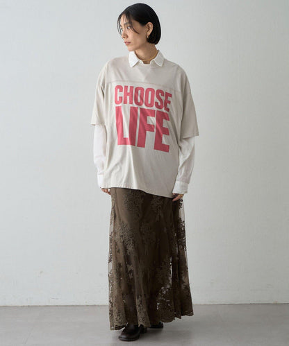 【KATHARINE HAMNETT】スローガンフットボールTシャツ
