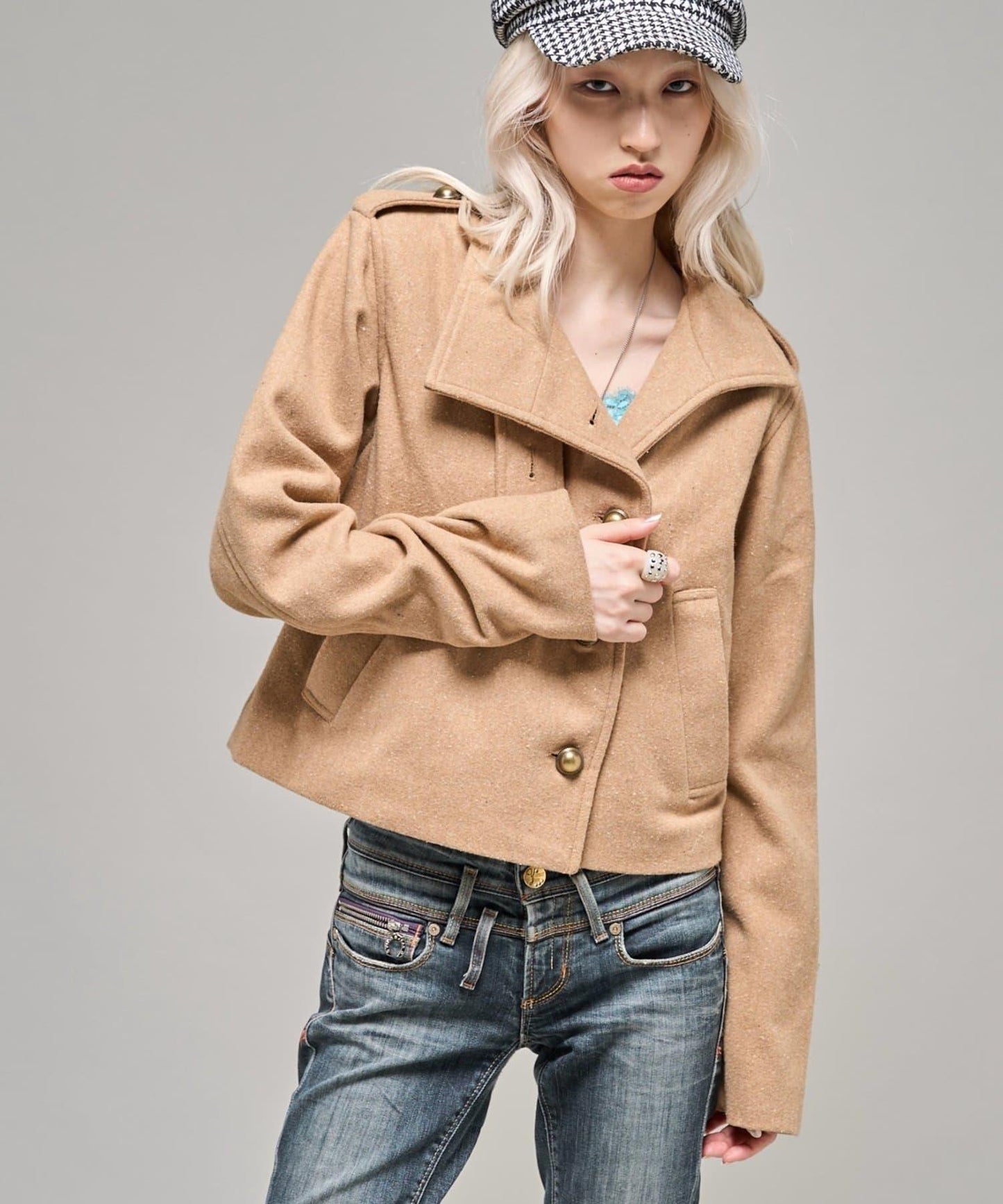 【26AW LOOK掲載品番】立領不對稱夾克