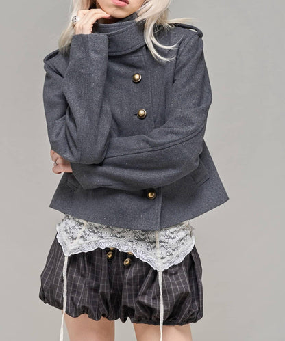 【26AW LOOK掲載品番】立領不對稱夾克