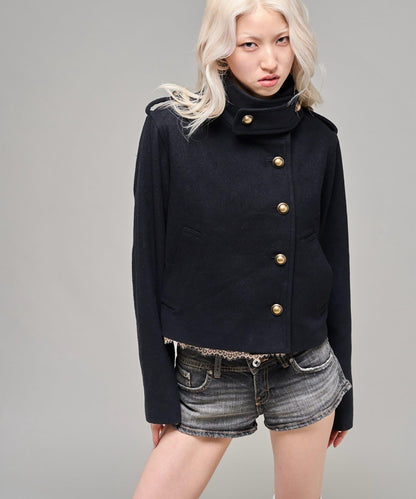 【26AW LOOK掲載品番】立領不對稱夾克