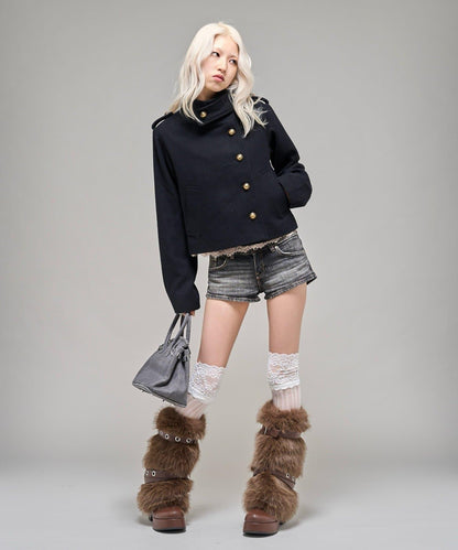【26AW LOOK掲載品番】立領不對稱夾克