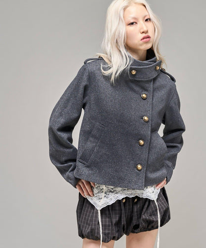 【26AW LOOK掲載品番】立領不對稱夾克