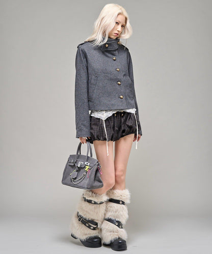【26AW LOOK掲載品番】立領不對稱夾克