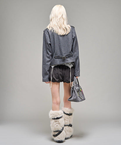 【26AW LOOK掲載品番】立領不對稱夾克