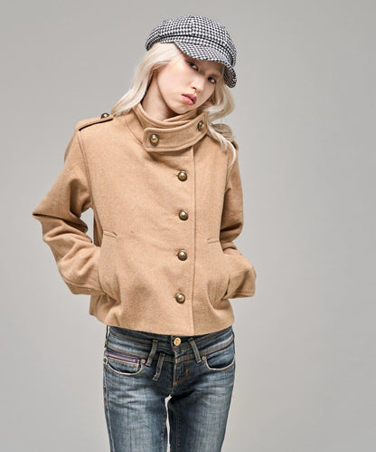 【26AW LOOK掲載品番】立領不對稱夾克