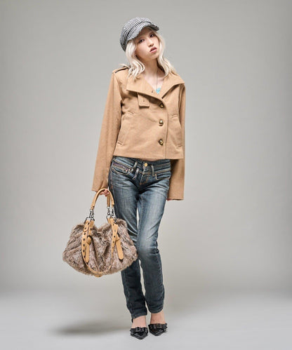 【26AW LOOK掲載品番】立領不對稱夾克